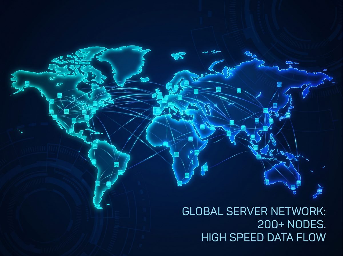 藤加速器全球服务器节点分布图